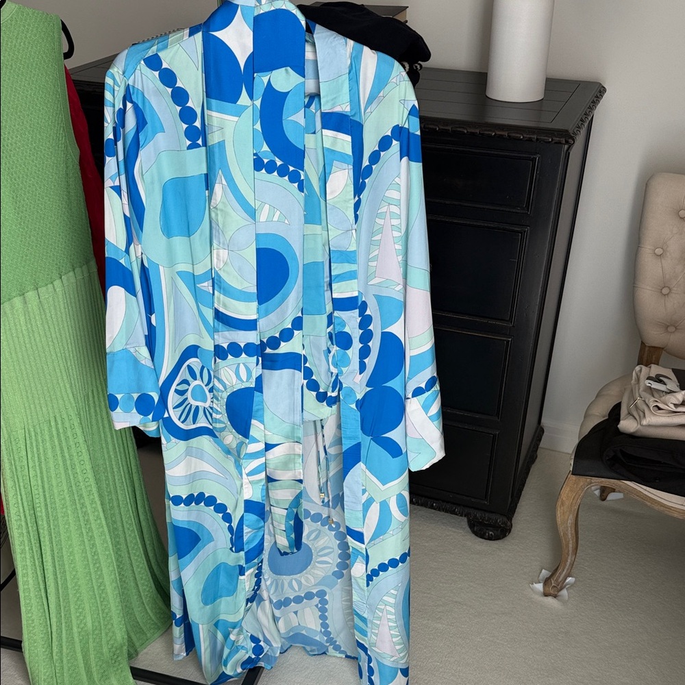 Blue Patterned Swim Coverup Set - Picture 2 of 2